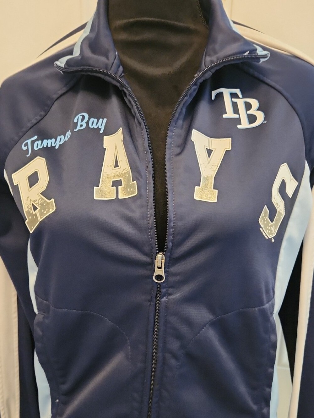 Genuine Merchandise Navy Blue & Light Blue Tampa Bay Rays Varsity Jacket